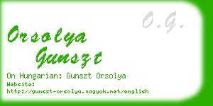 orsolya gunszt business card